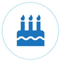 Imagem de um bolo de aniversário